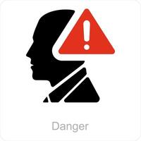 Danger and alert icon concept vector