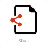 share and file icon concept vector