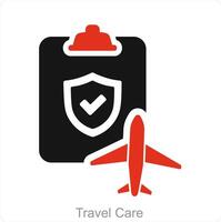 Travel Care and care icon concept vector