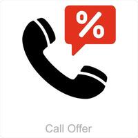 Call Offer and call icon concept vector