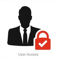 User Access and secure icon concept vector