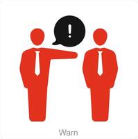 Warn and alert icon concept vector