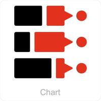 Chart and diagram icon concept vector