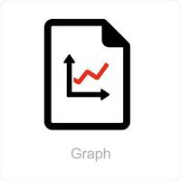 graph and document icon concept vector