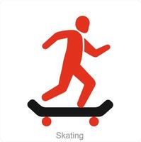 Skating and skate icon concept vector