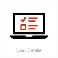 User detail and bio icon concept vector