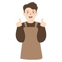 mechanic with apron and tools illustration vector