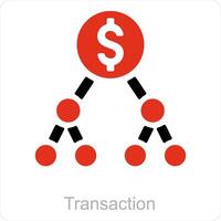 dinero transacción y Finanzas icono concepto vector