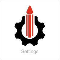 Settings and innovation icon concept vector