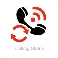 calling status and support icon concept vector