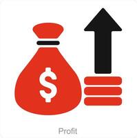 Profit and money icon cpncept vector