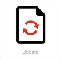 update and document icon concept vector