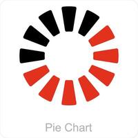 Pie chart and icon diagram concept vector