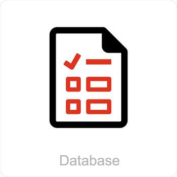 Database and Big data icon concept vector