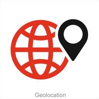 Geolocation and map icon concept vector
