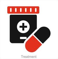 Treatment and dose icon concept vector