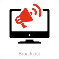Broadcast and business icon concept vector
