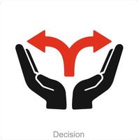 Decision and way icon concept vector