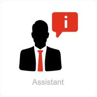 assistant and service icon concept vector