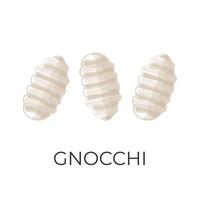 Simple line art Gnocchi vector illustration logo