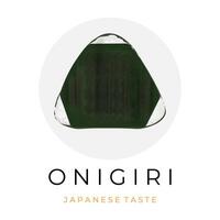 Logo illustration vector of onigiri japanese rice wrapped in nori