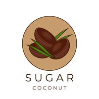 Simple cartoon logo of gula jawa javanese sugar brown sugar vector