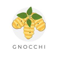 Simple vector logo of italian gnocchi