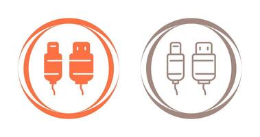 icono de vector de cable usb