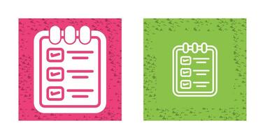 Memo pad with checklist Vector Icon