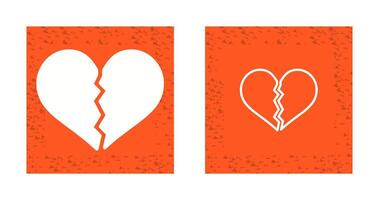 Broken Heart Vector Icon