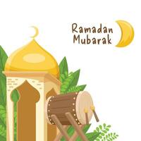 Ramadan kareem islamic greeting vector