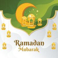 Ramadan kareem islamic greeting vector