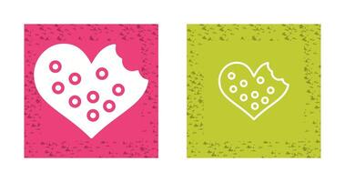 Heart shaped cookies Vector Icon