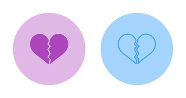 Broken Heart Vector Icon