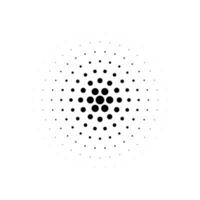 Simple Abstract Thin Halftone Round Dots Texture Vector Clipart
