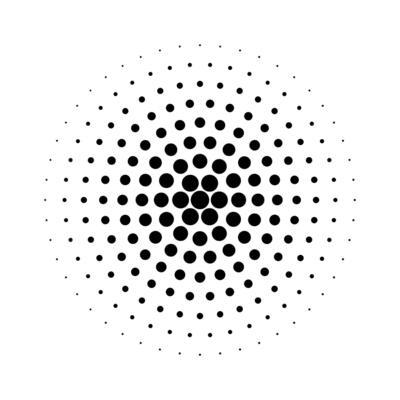 Simple Abstract Medium Halftone Round Dots Texture Vector Clipart