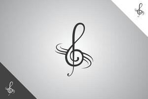 Music notes logo. Minimal and modern logotype. Perfect logo for business related to band, musicians and singers industry. Isolated background. Vector eps 10.