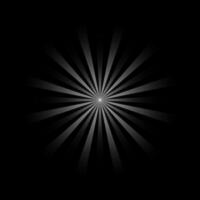 Simple Circular Cartoon Light Burst Sun Flare For Texture Overlay Effect Vector Isolated Clipart With Black Background