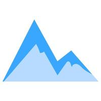 Unique blue mountain, digital art illustration vector