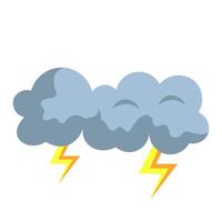 Unique lightning dark gray clouds in the sky, art digital illustration vector