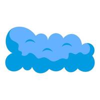 Unique blue clouds in the sky, art digital illustration vector