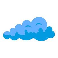 único azul nubes en el cielo, Arte digital ilustración vector