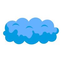 Unique blue clouds in the sky, art digital illustration vector