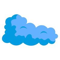 Unique blue clouds in the sky, art digital illustration vector