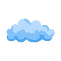 único azul nubes en el cielo, Arte digital ilustración vector