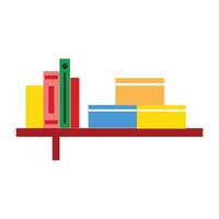 Bookshelf icon. Flat illustration of bookshelf icon for web design. resources graphic element design. Vector illustration