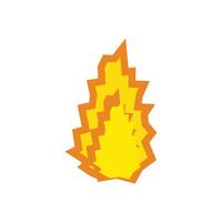 Fire icon isolated on white background for your web and mobile app design. Fire element design vector