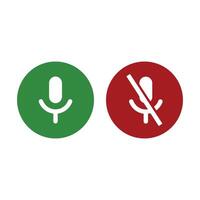 Microphone icons set. Vector illustration for web and mobile design. resources graphic element design. Vector illustration with a technology and user interface theme