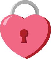 Heart pad lock icon vector