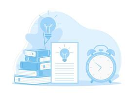 learning intelligence with fast time concept flat illustration vector